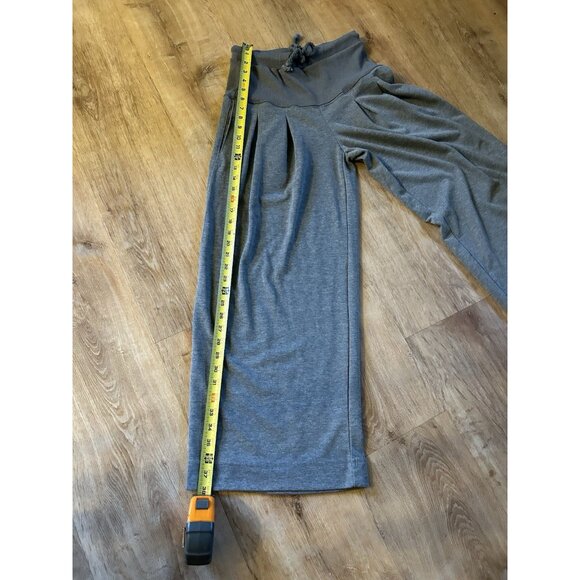 Wide Leg Lounge Pants Women’s Small Dark Grey High Waist Pleated - Picture 6 of 9